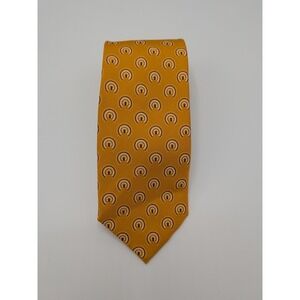PINEDA COVALIN Silk Necktie MEXICO Luxury Golden Yellow 60"